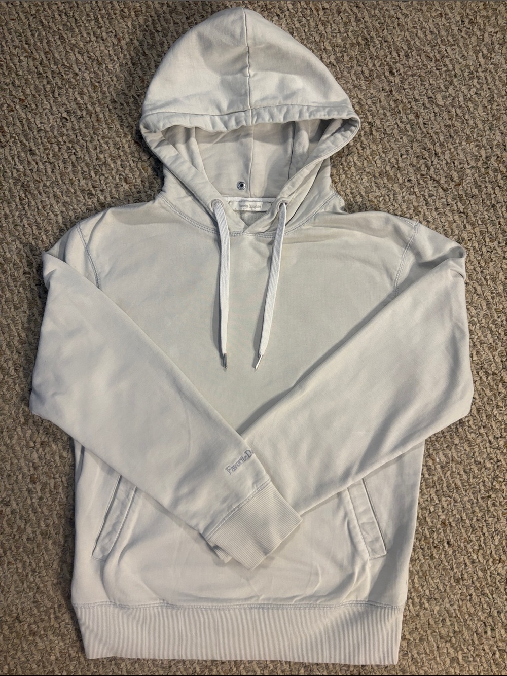 Favorite Daughter Cream Pullover Hoodie Sweatshirt (no face cover), Size S